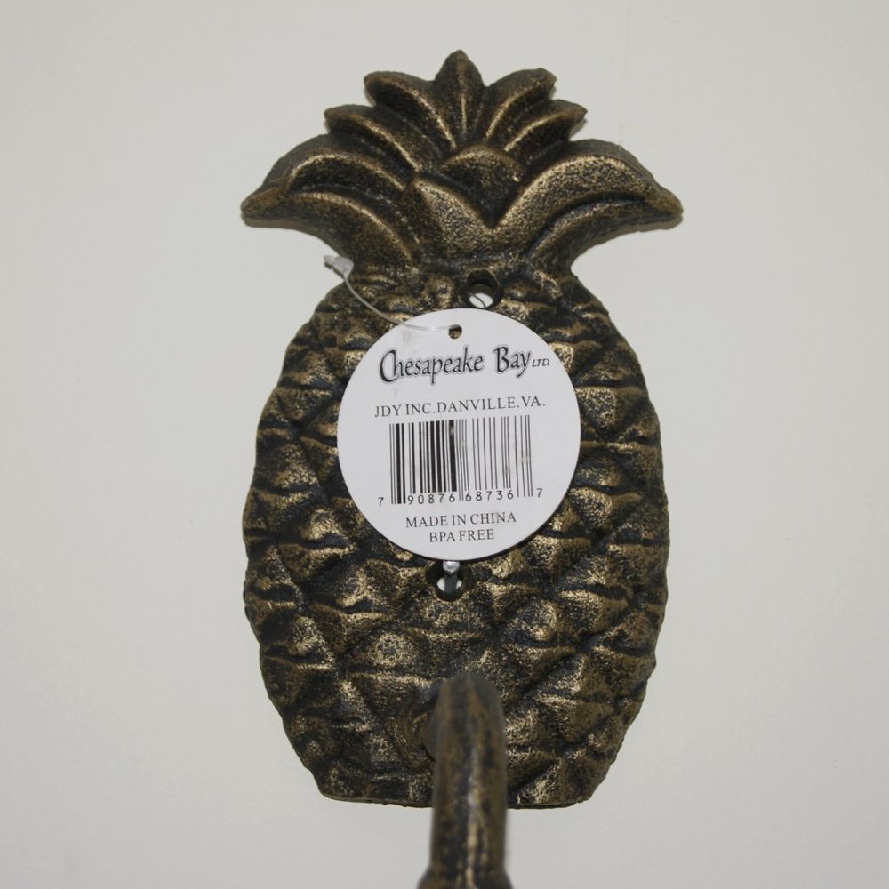 Pineapple Cast Iron Wind Chime 9 3/4" by Chesapeake Bay - Picture 3 of 3